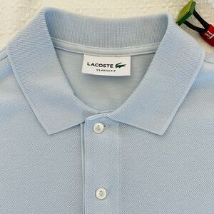 NWOT Lacoste Polo Shirt Pale Blue Men's Size S Retail $110